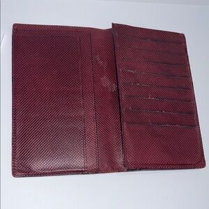 Bottega Veneta Long Leather Bifold Checkbook Wallet